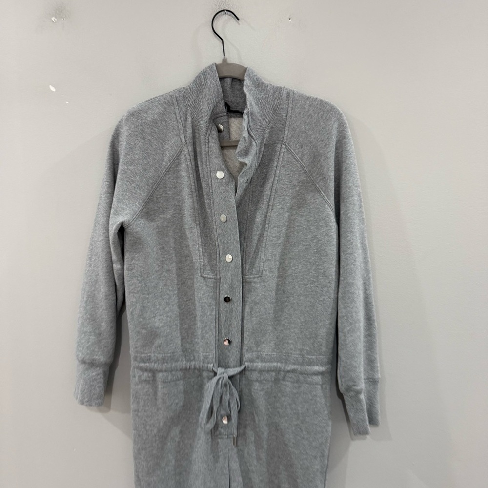 Veronica Beard Jumpsuit Finn French Terry Drawstring in Grey - Picture 4 of 8